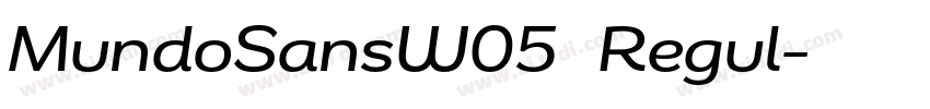 MundoSansW05  Regul字体转换